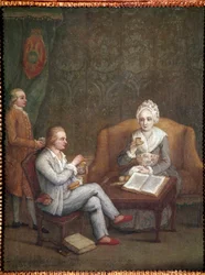 Portrait of Adriana Giustinian with Her Son Gerolamo Ascanio Taking Hot Chocolate