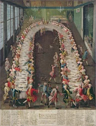 The Banquet at Casa Nani, Given in Honour of their Guest, Clemente Augusto, Elector Archbishop of Cologne, on 9th September 1755