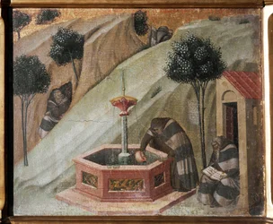 Altarpiece of Carmel: A Hermit with the Fountain of Elijah (Detail)