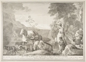 Esau and His Family Parting Ways with Jacob