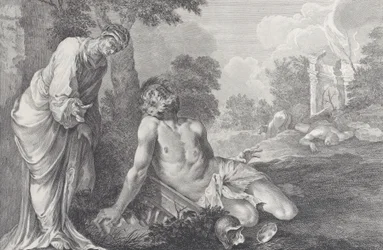 Job rebuked by his wife, 1730-39