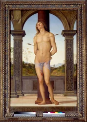 The Martyrdom of Saint Sebastian. Painting by Pietro di Cristoforo Vannucci (Le Perugin or Il Perugino) (1446-1523), 16th century, 1.76 x 1.16 m