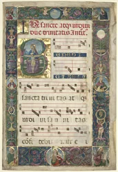 The Trinity: Leaf from a Gradual with Initial B, c. 1496-1502