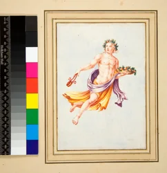 Male Figure with garland of leaves