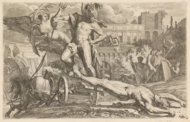 Achilles Dragging the Body of Hector Around the Walls of Troy