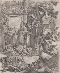 An allegory in honor of the arrival of Cardinal Franciotti as Bishop of Lucca