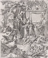 An allegory in honor of the arrival of Cardinal Franciotti as Bishop of Lucca