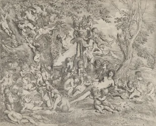 The Garden of Venus Reclining Before a Herm of Pan, ca. 1631-37