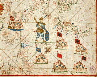 Kingdom of France, from Portolan Atlas Consisting of Six Charts