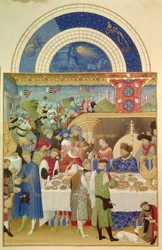 The Duke of Berry at the Table, January