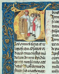Ordination of Seminarians into the Priesthood from the Pontifical of Bishop Erasmus Ciołek, c.1510