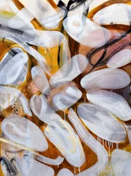 Fluid Golden Abstract Shapes