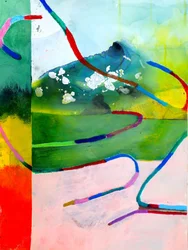 Vibrant Abstract Landscape