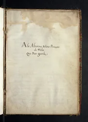 Dedication to Infanta Maria of Spain, from a history of the peregrinations of the Syon Nuns, compiled in Lisbon in the early 17th century