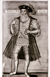 VASCO DA GAMA: Illustration from "OS LUSIADAS" by Luis Camoes, Lisboa 1572
