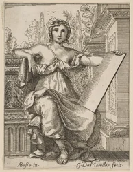 Seated Woman Holding a Tablet