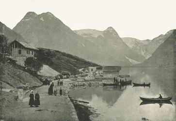 Mundal, on the Fjaerlandsfjorden, Sogn, Norway