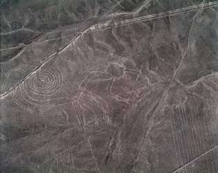 Aerial View of a Monkey Figure, Nazca Lines