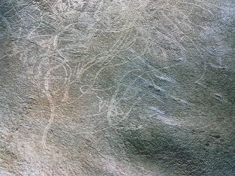 Outline Images of Human Female Figures and Mammoths, Palaeolithic Period