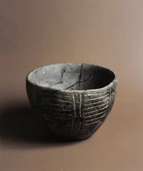 Ceramic Vase Engraved with Neolithic Decorations from the Caverna Delle Arene in Candide (Liguria). Pegli, Museo Villa Pallavicini