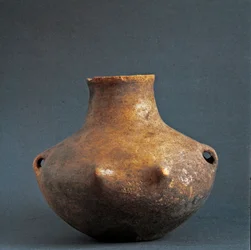 Terracotta vase from the necropolis of Rinaldone. Copper age. Eneolithic. 2200 BC. Museo Nazionale Preistorico Etnografico Luigi Pigorini, Rome