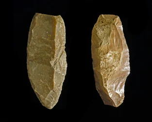 Prehistory: flint straighteners or scrapers dating from the Chalcolithic. From Umbria (Italy). Perugia, National Archaeological Museum of Umbria