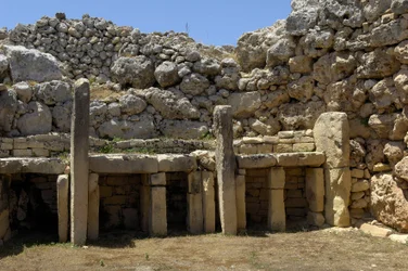 Prehistory: View of the Megalithic Temple of Ggantija