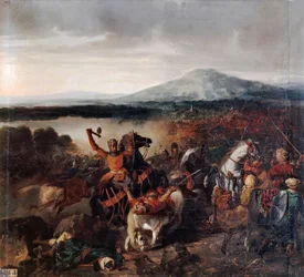 Roger I of Sicily at the Battle of Cerami in 1061