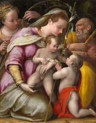 Holy Family with St. Catherine of Alexandria and the Infant St. John the Baptist, circa 1551-1556