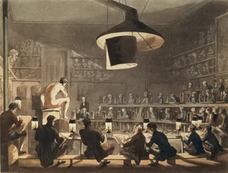 Drawing from Life at the Royal Academy, Engraved by Richard Banks Harraden