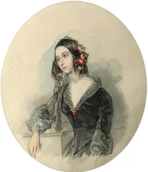 Portrait of the poetess Yevdokiya Rostopchina