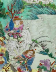 Detail (One of a Pair of Imperial Famille Rose Vases)