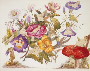 Album of designs painted by Alexandra, Princess of Wales, incorporating photographs, 1866-1869