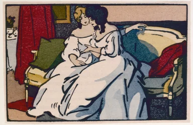 The duchesse de Langeais visiting the vicomtesse de Beauseant, illustration from 