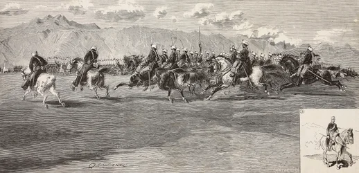 Cavalry exercises on 17 September, with lancer on right, Pordenone