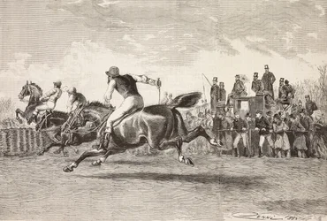 Horse race at park of Villa Arconati, Castellazzo