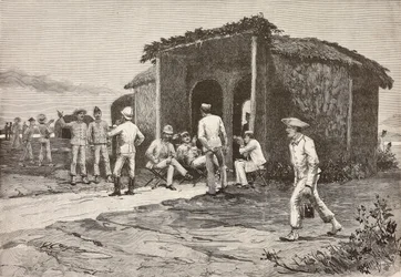 Italian Officers Near the Refectory Pavilion, Abdel K