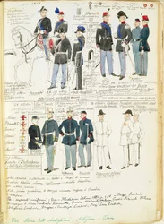 Uniforms of the Piedmontese army from 1848