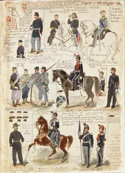 Various Uniforms of Kingdom of Sardinia