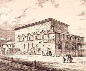 Remains of the Palace of the Popes, Orvieto, Italy