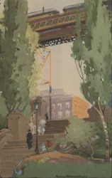 The Elevated Railroad at 110th Street