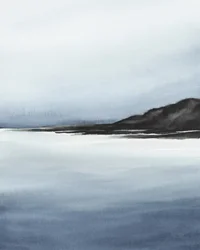 Misty Coastal Landscape