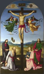 The Crucified Christ with the Virgin Mary, Saints and Angels: The Mond Crucifixion, 1502-1503