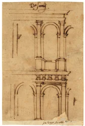 A sketch of the Theatre of Marcellus, Rome