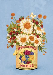 Flowers in a Vintage Tea Can