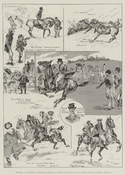 Sketches at the House of Commons and Brigade of Guards Point-to-Point Races, Bourton Estate, Buckingham, 26 March