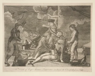 The Death of Captain James Lawrence on Board the Chesapeake, June 1, 1813