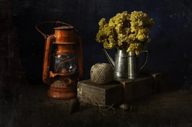 Rustic Lantern Still Life