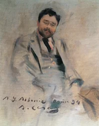 Portrait of the Spanish Pianist and Composer Isaac Albeniz