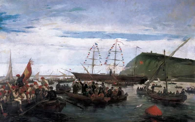 Catalan Volunteers Embarking for the War in Cuba in 1870
